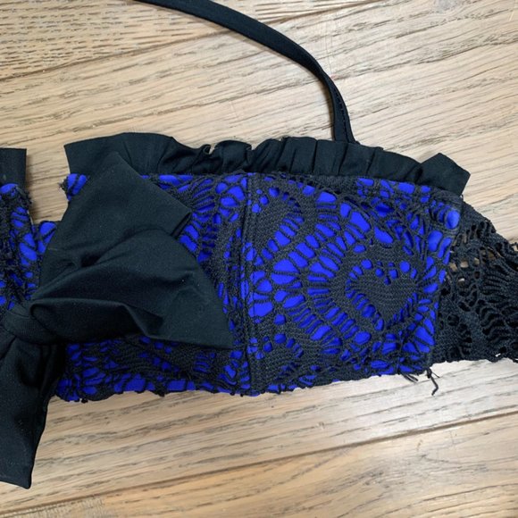 Betsey Johnson Love Lace Crochet Matching Bikini Set - Picture 14 of 16